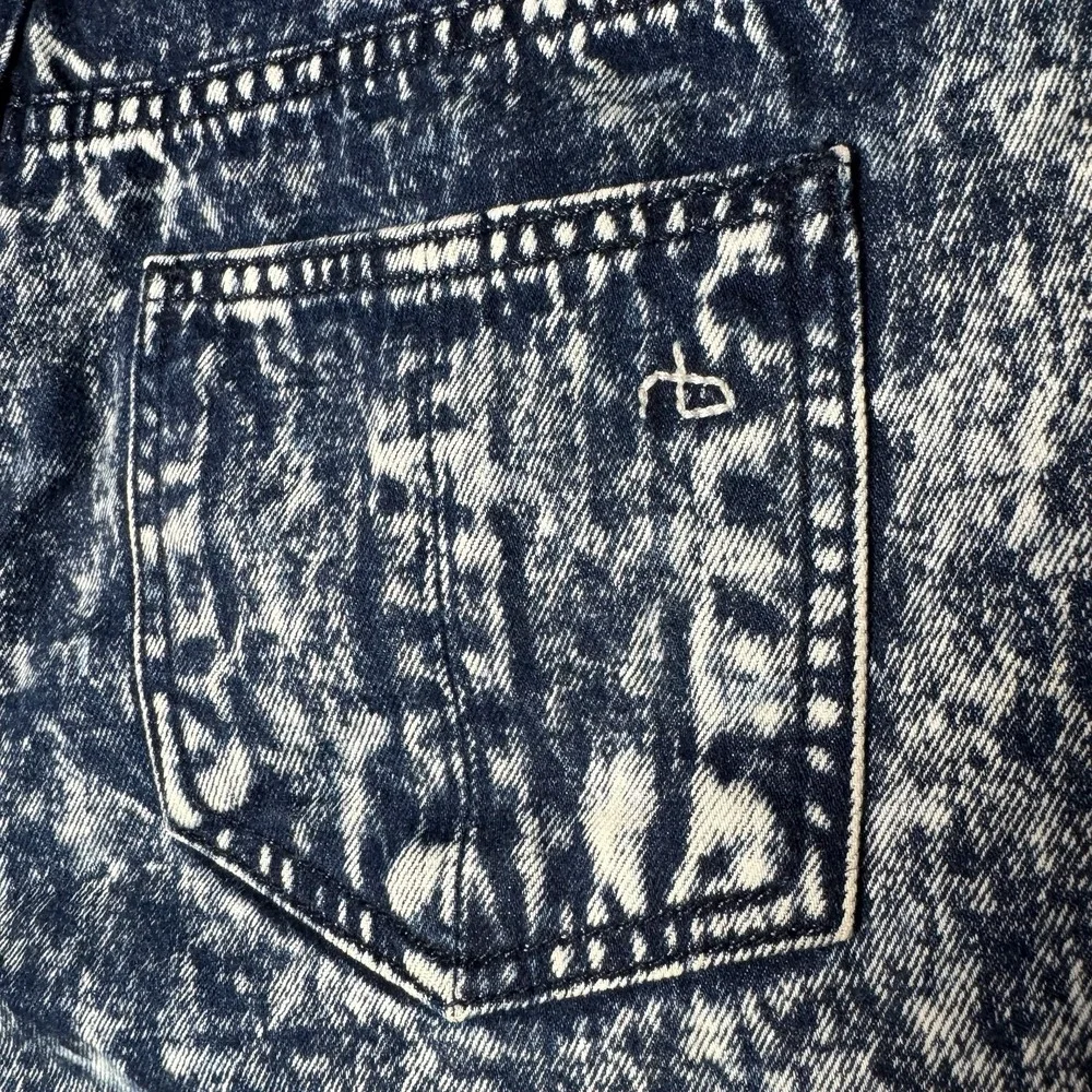 Rag & Bone Jean Shorts Cutoff In Blue Acid Wash Size 27 Jean Denim Boyfriend Hot